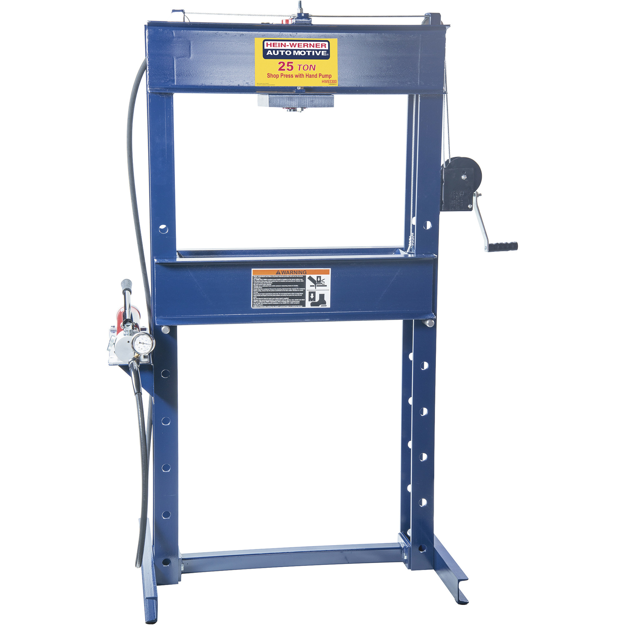 Hein-Werner 25-Ton Shop Press, Hand Pump, Model# HW93300